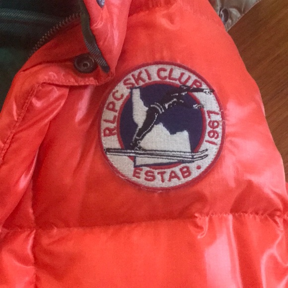 Ralph Lauren orange puffer vest - Picture 2 of 5